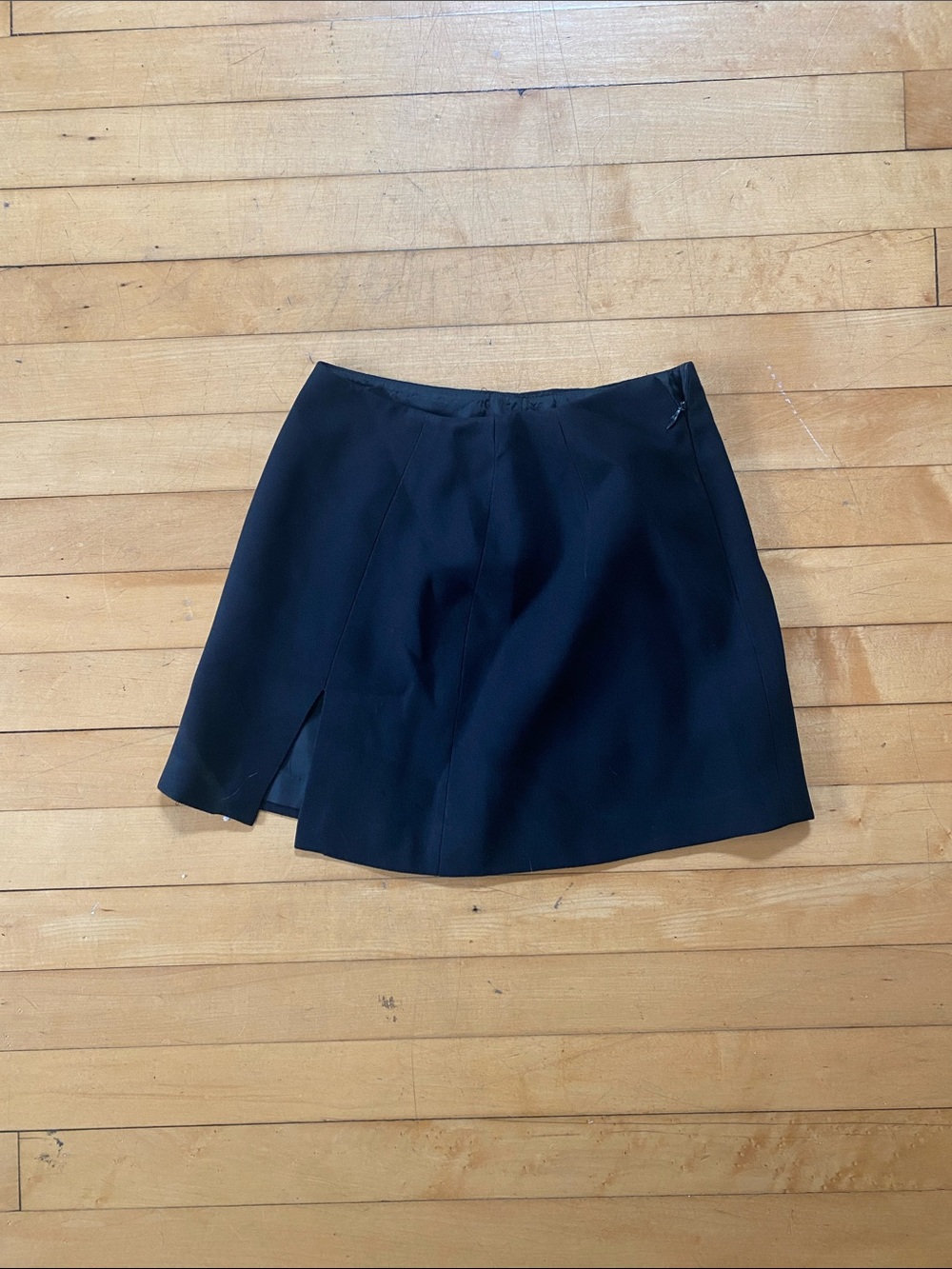 bebe Black Asymmetric Mini Skirt